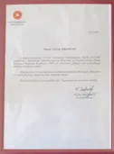 Congratulations from Necdet Seçkinöz, Secretary General of the Presidency