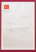 Congratulations from Süleyman Demirel, 9th President of Türkiye, on the World's Largest Flag